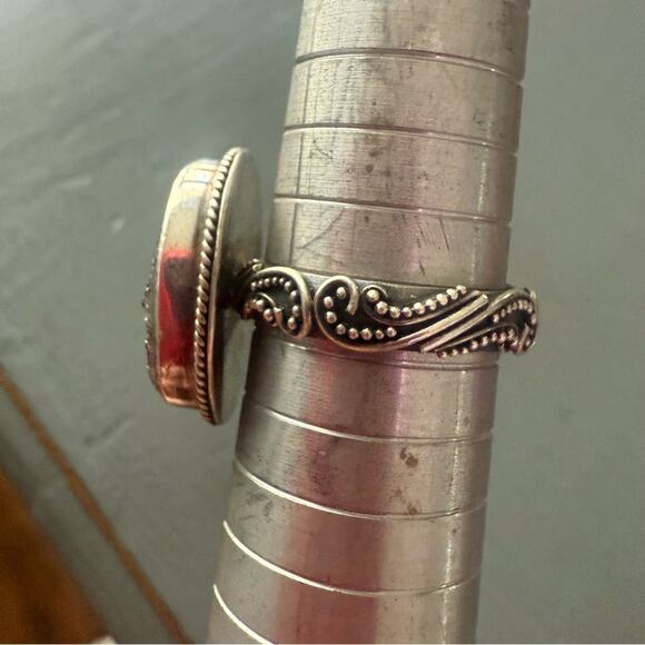 Lori Bonn 925 Sterling Silver Druzy Ring Size 8.5 - Picture 8 of 10